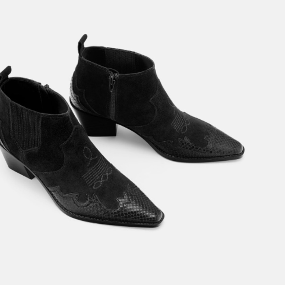 Zara Black Booties